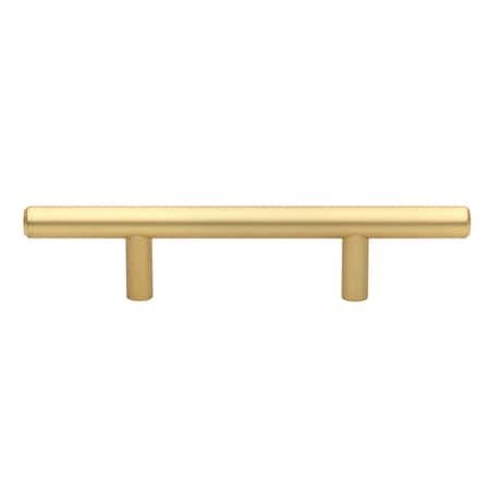 Gliderite Hardware 3 in. Center to Center Satin Gold Solid Steel Bar Pull - 5000-76-SG 5000-76-SG-1